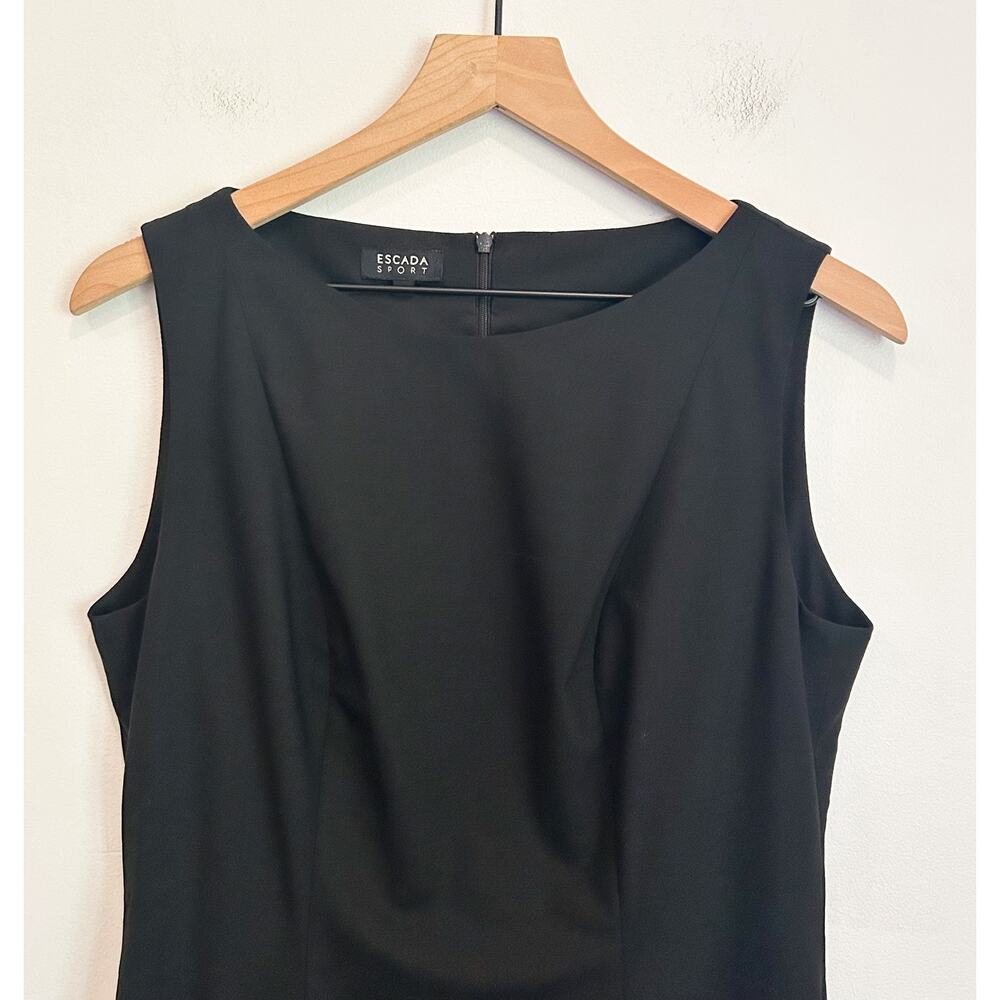 Escada Sport Sleeveless Fitted Dress Black Size 38/6 - Picture 2 of 7
